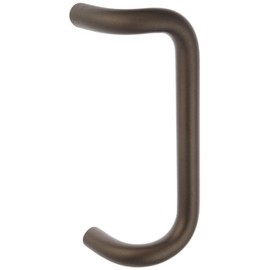 Rockwood BF157.313 Aluminum 90-Degree Offset Door Pull, 1" Diameter x 10" Center-to-Center, Through Bolt Mounting for 1-3/4" Door, Dark Bronze Anodized Finish