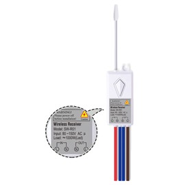 KCMYTONER Receiver for Wireless Light Switch with Long Distance Outdoor 1900 ft Indoors 229 ft - Remote Control - IP54 Waterproof