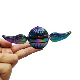 Magic Cube Gyroscope, an Anxiety-Relieving Toy, fingertip Spinning Gyroscope (with a Patterned Base). It Helps Adults Relieve Stress and Anxiety, and It's a Novel Gift (Magic Color)