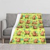 GDEVIG Throw Blanket Capybara Sea Otter Plush Bed Blanket Lightweight