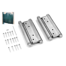 SUNDELY® Stainless Steel Double Action Spring Sprung Hinge Self Closing 2 Way for Kitchen Cafe Saloon Bar Counter Swing Free Door Gate 2 Pcs Set (3 inch / 76mm)