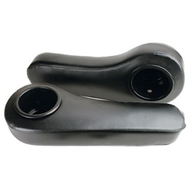 Madjax Black Arm Rests with Cup Holder Rear Seat Kit (Universal for All Golf Carts)