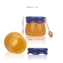 COSIDEA 20pcs 6g Empty plastic jars for cream Cute honey pot shaped jar for lip oil cosmetic
