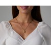 JECOMY Dainty Gold Layered Necklaces for Women 18K Gold Plated