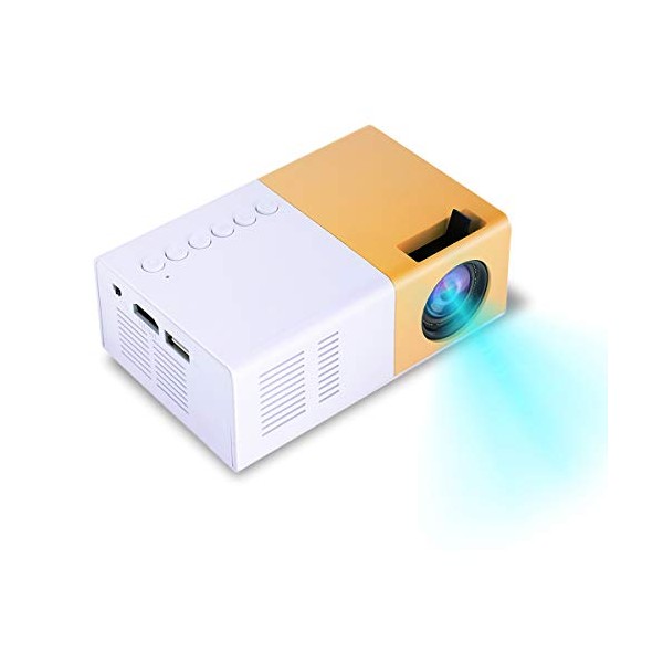 Portable Projector, Mini 1500lm 1080P HD LED Home Theater Multimedia