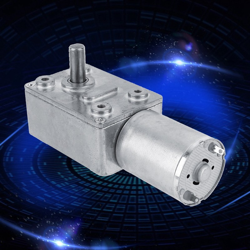 Reversible High Torque Worm Geared Motor DC 12V Reduction Motor(5RPM)