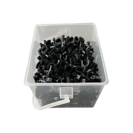 500 x 9mm Black K Type Round Cable Clips