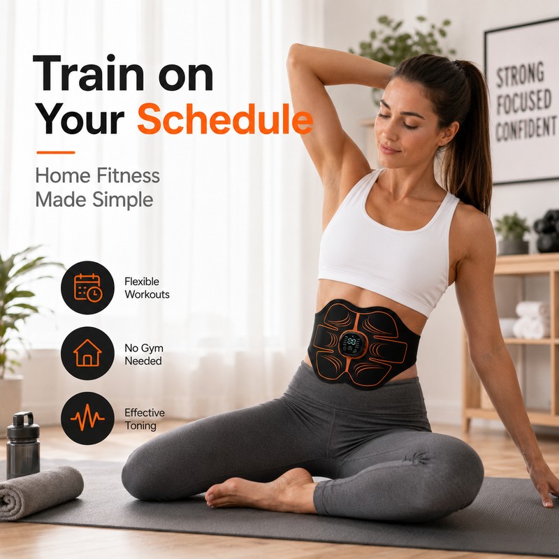 Abdominal Toning Belt for Home Fitness – USB Rechargeable Ab