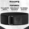 BEAR GRIP - Self-Locking Weightlifting Belt, Premium Weightlifting Belt for