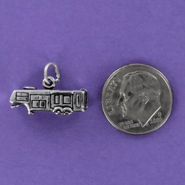 FashionJunkie4Life RV Fifth Wheel Trailer Charm Sterling Silver 925 for Bracelet Camper Travel