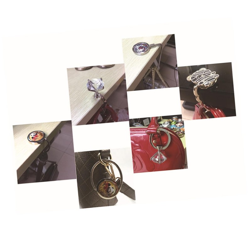 OATIPHO 6pcs Handbag Hanger Silver Purse Hook for Table Prevents