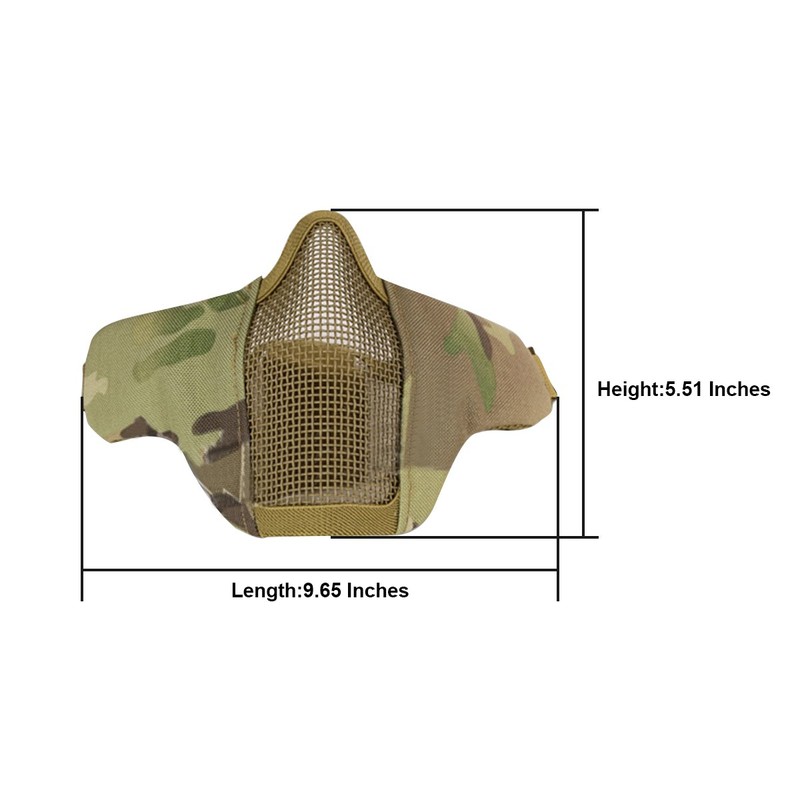 GES Tactical Foldable Half Face Mask Outdoor Equipment Mask Protective