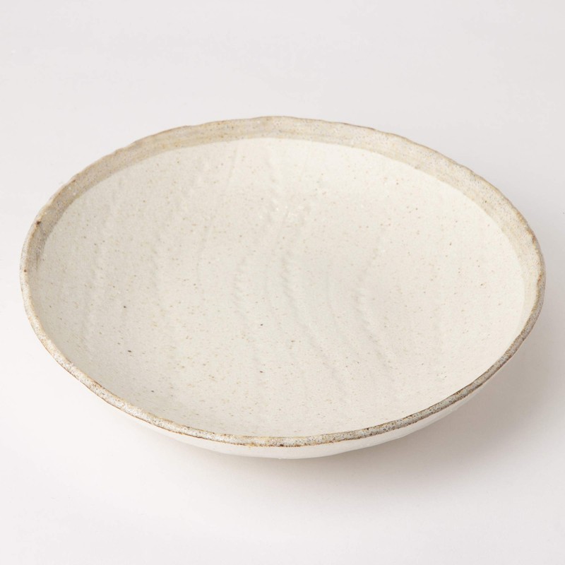 Mino Ware White Karatsu Oval Noodle Plate K30273