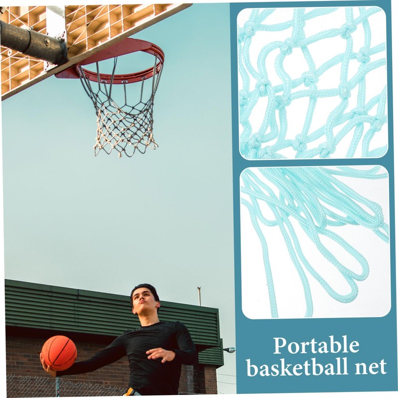 BIUDECO Outdoor Indoor Basketball Net Heavy Duty Iron Frame Luminous