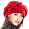 VECRY Lady French Beret 100% Wool Beret Dress Beanie Winter
