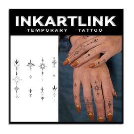 2 Sheets Starry Finger Temporary Body Art, Realistic Matte Look