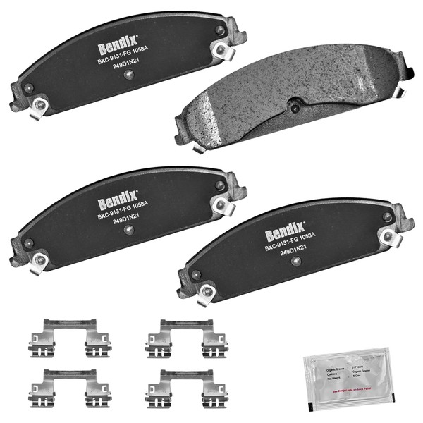 Bendix Bendix Priority1 CFC1058A Ceramic Front Brake Pads for Chrysler
