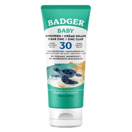 Badger Baby Sunscreen Cream SPF30 | Broad Spectrum & Water Resistant | Protects From UV Rays (87ml)