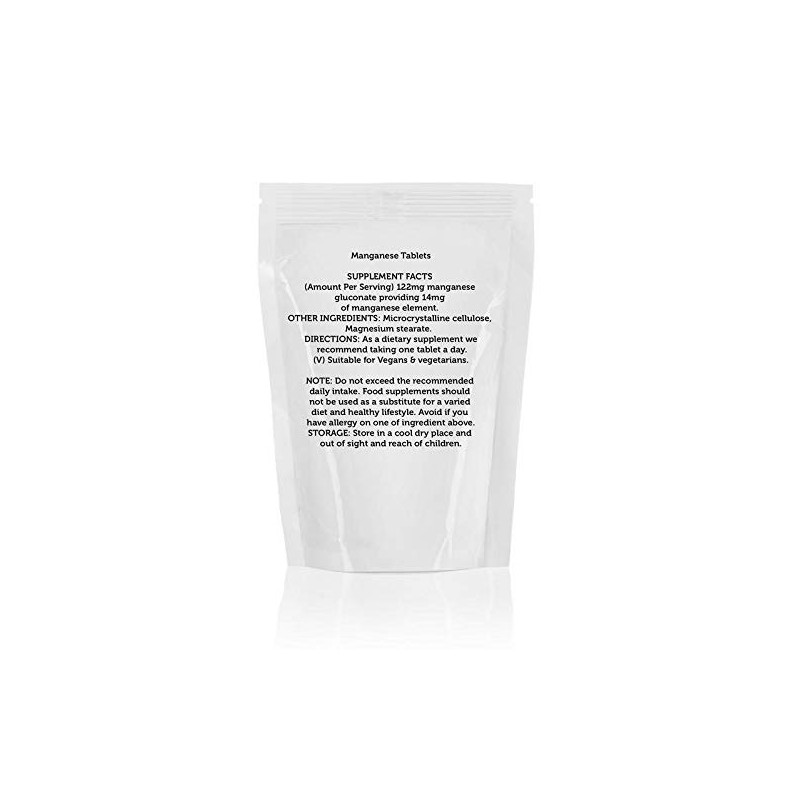 Manganese Gluconate 122mg 120 Tablets Manganese Element 14mg Health Supplements