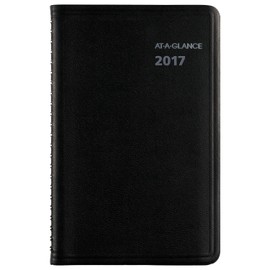 AT-A-GLANCE Agenda semanal/mensual/planificador 2017, QuickNotes, 4-7/8 x 8 pulgadas, negro (76-02-05)