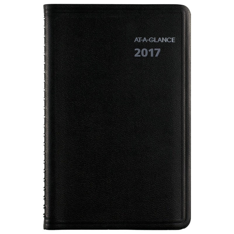 AT-A-GLANCE Agenda semanal/mensual/planificador 2017, QuickNotes, 4-7/8 x 8 pulgadas, negro