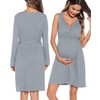 SWOMOG Maternity Nursing Gown and Robe Set for Women 3