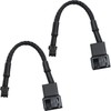 LUORNG 2PCS Mini 2-Pin Fan Adapter Cables to 4-Pin PC