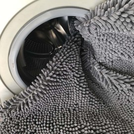 Gray Pet Dog Cat Bed Rugs Mats For Large Small Dogs Cats Doggy Puppy Paws Door Doormats Ultra Soft Shaggy Chenille Living Room Bedroom Kitchen Bathroom Area Rugs Water Absorbent Machine Washable Dry