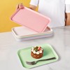 4 Pack Multicolo Plastic Serving Trays for Party Serving Food
