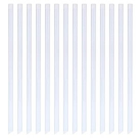 Xyedyaup 100 Pcs Clear Straws 190 Mm X 6 Mm Reusable Craft Straws White（Pointed Tip Straws）
