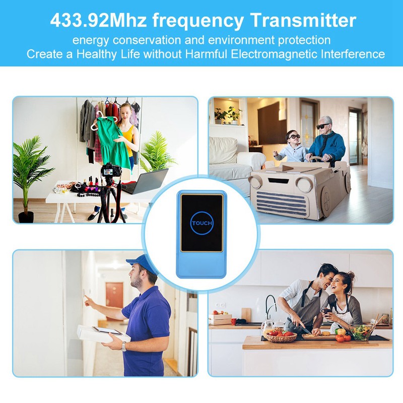 433Mhz Wireless Dingdong Doorbell Elderly Pager with 36 Ringtones