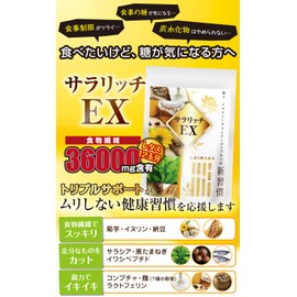 菊芋 イヌリン サラシア コンブチャの新習慣 麹 サラリッチEX イヌリン 36000mg 厳選9種配合 180粒