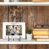 Engagement Picture Frame, Wedding Wood Photo Frame With Stand, Valentine