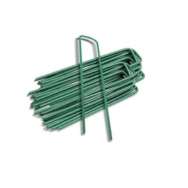 20PCS 6Inch Green Garden Pegs Pins Ground Stakes Staples Spikes U Shaped Landscape Securing Nail Pin Lawn Fabric Netting Matting