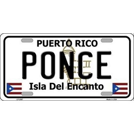 Ponce Puerto Rico Metal Novelty License Plate Tag LP-2867