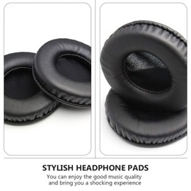 Uonlytech Headphone Ear Cushions Round Headset Ear Pads Earmuffs Replacement for Headset Headphone 80mm Black