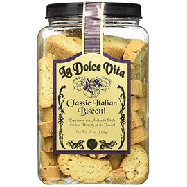 La Dolce Vita Classic Italian Biscotti Almond, 40 Ounce