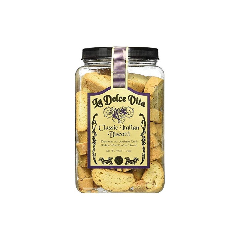 La Dolce Vita Classic Italian Biscotti Almond, 40 Ounce