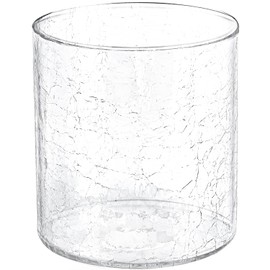 HGHYjrxfkl 1 Pack Crack Finish Glass Lamp Shade,Clear Crackle Finish Cylinder Replacement Shade for Pendant light, Floor lamp, Desk lamp,Wall Sconces and Bathroom Vanity lights.
