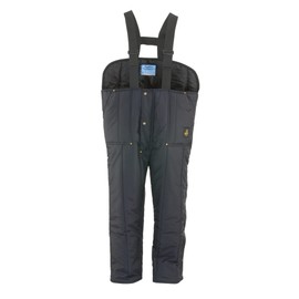 RefrigiWear Men's Iron-Tuff Insulated Low Bib Overalls, Navy - Small