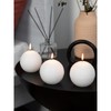 CANDWAX Set of 3 Round Candles Ball 3 inch -