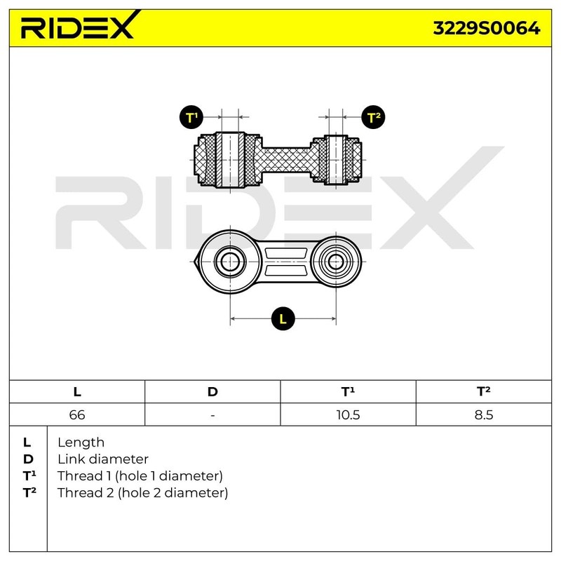 RIDEX Coupling rod suspension support front on both sides