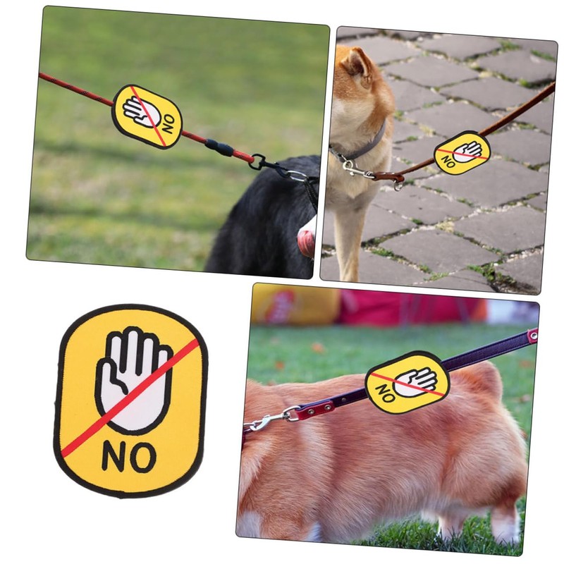 LABRIMP 2pcs Pet Leash Stickers High Visibility Touch Signs for