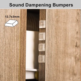 Clear Cabinet Door Drawer Bumpers Pads 40PCS Square Rubber Bumper Pads Sound Dampening for Cabinet Doors Drawers Picture Frames Laptop 12.7 x 3mm