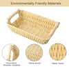 volumoon 2 Stück Badkorb Aufbewahrung geflochten,Dekokorb geflochten mit Doppelgriff,Aufbewahrungskorb Regalkorb,Set