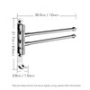 Chrome Rotating Towel Rack Stainless Steel Adjustable Towel Rack Bathroom