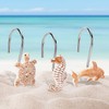 WEWIVODA Seashell Shower Curtain Hooks, 12Pcs Decorative Anti-Rust Shower Hooks,