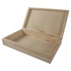 Shallow Flat Slim Wooden Box Gift Case | 25 x