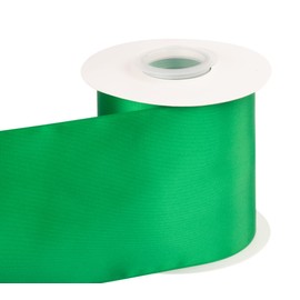 Double Faced Satin Ribbon, 100mm X 22M, Solid Polyester Craft Ribbon, Perfect for Gift Wrapping, Crafts, Wedding Party Ceremony Decoration, Floral Arrangement, Sewing (Emerald)