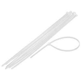 Wideskall® 12 Pieces 30" inch Extra Long x 0.35" inch Heavy Duty White Nylon Cable Zip Ties HVAC Duct Straps UV Stabilized for Outdoor work